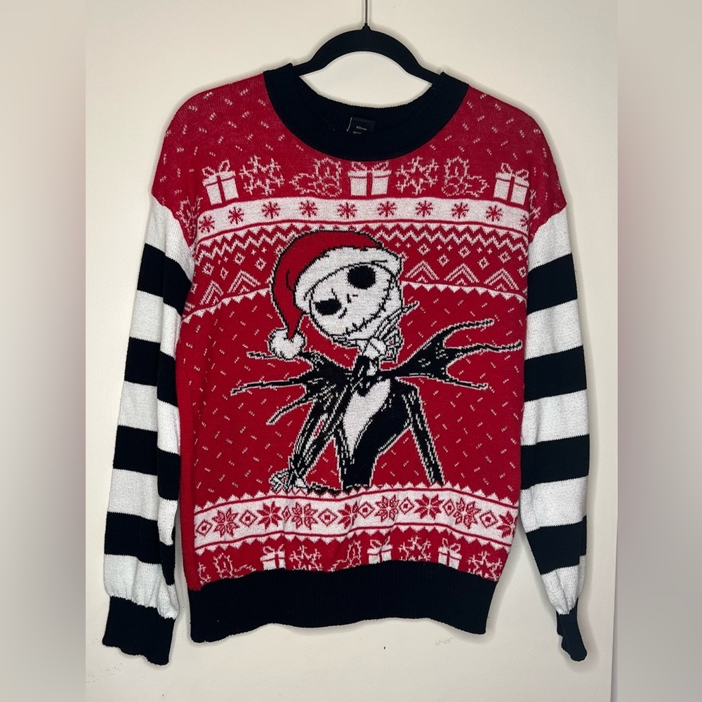 Disney Red and Black Jack Skellington Sweater